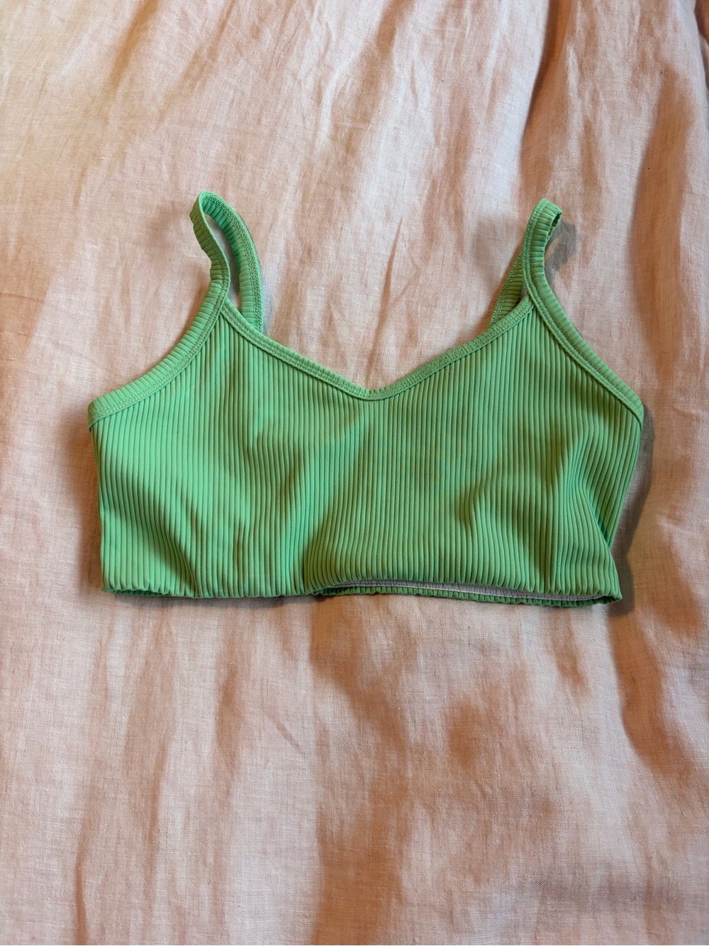 Year of Ours Green Ribbed Bralette